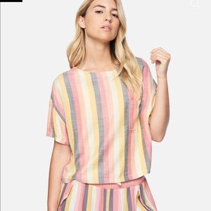 HURLEY WOVEN BOXY TOP size small